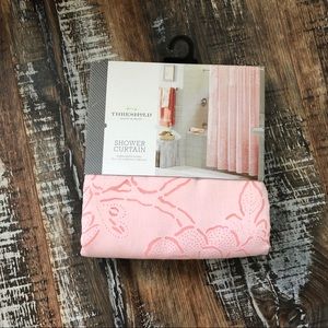 Target Threshold Coral/White Floral Shower Curtain